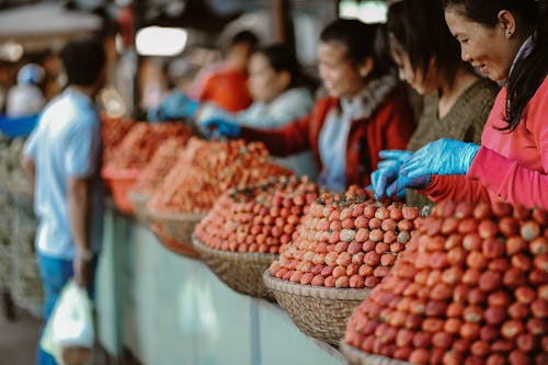 Free Girl's Orange Dried Fruits Stock Photo