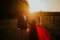 Elegant Woman in Red Dress