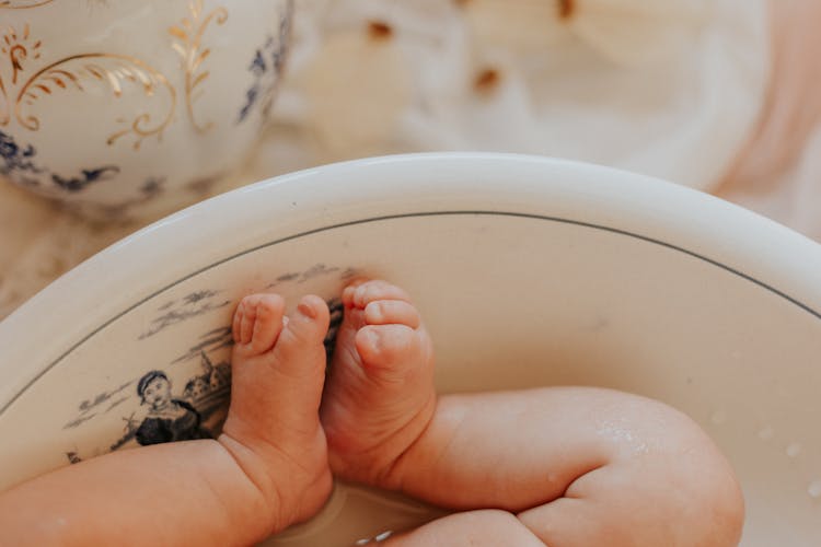 Close-up Photo Of Baby's Feet 