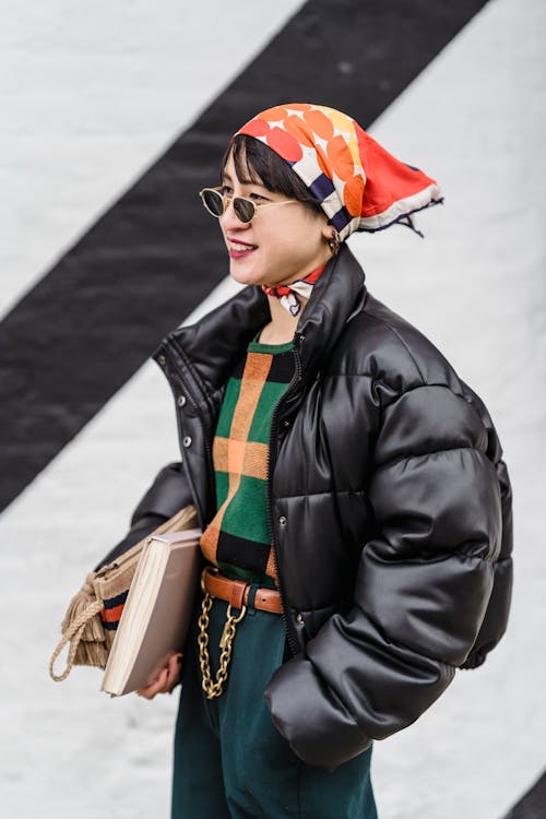 Free Stylish Asian woman on street Stock Photo