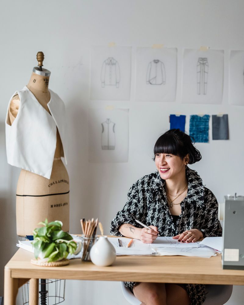 Creative professional working in an atelier