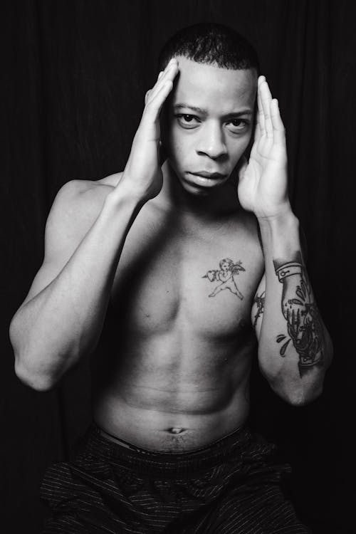Základová fotografie zdarma na téma afroameričan, bez trička, černoch