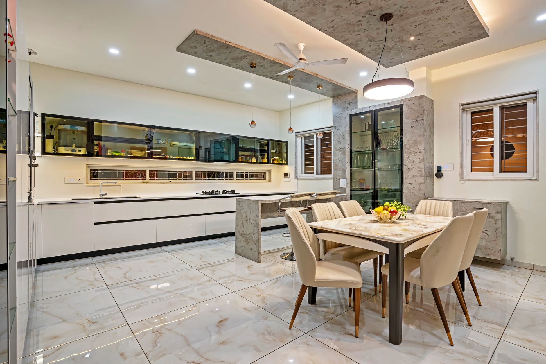 Elegant modern kitchen designed and built by STAR AVG ENTERPRISE