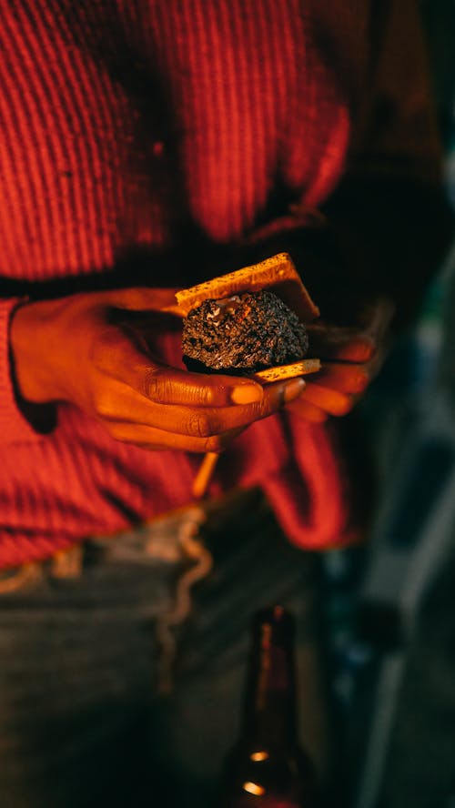 Woman Holding a S'mores