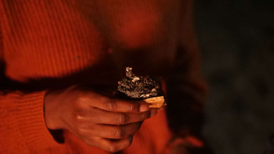 Campfire dessert enjoyed beside the flames