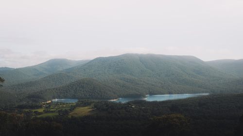 Free Aerial landscape view of lush green mountains in Healesville, Australia showcasing serene nature. Stock Photo