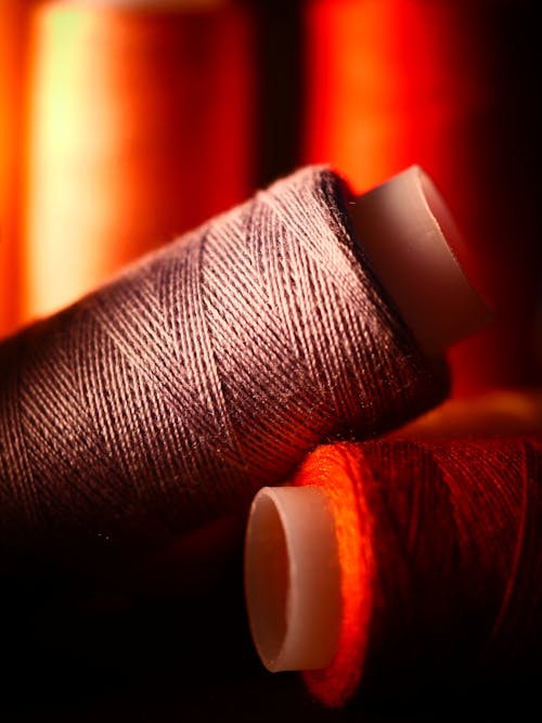 Close-up Photo of Colorful Threads 
