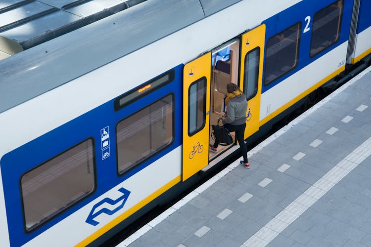 Passenger Boarding A Train 