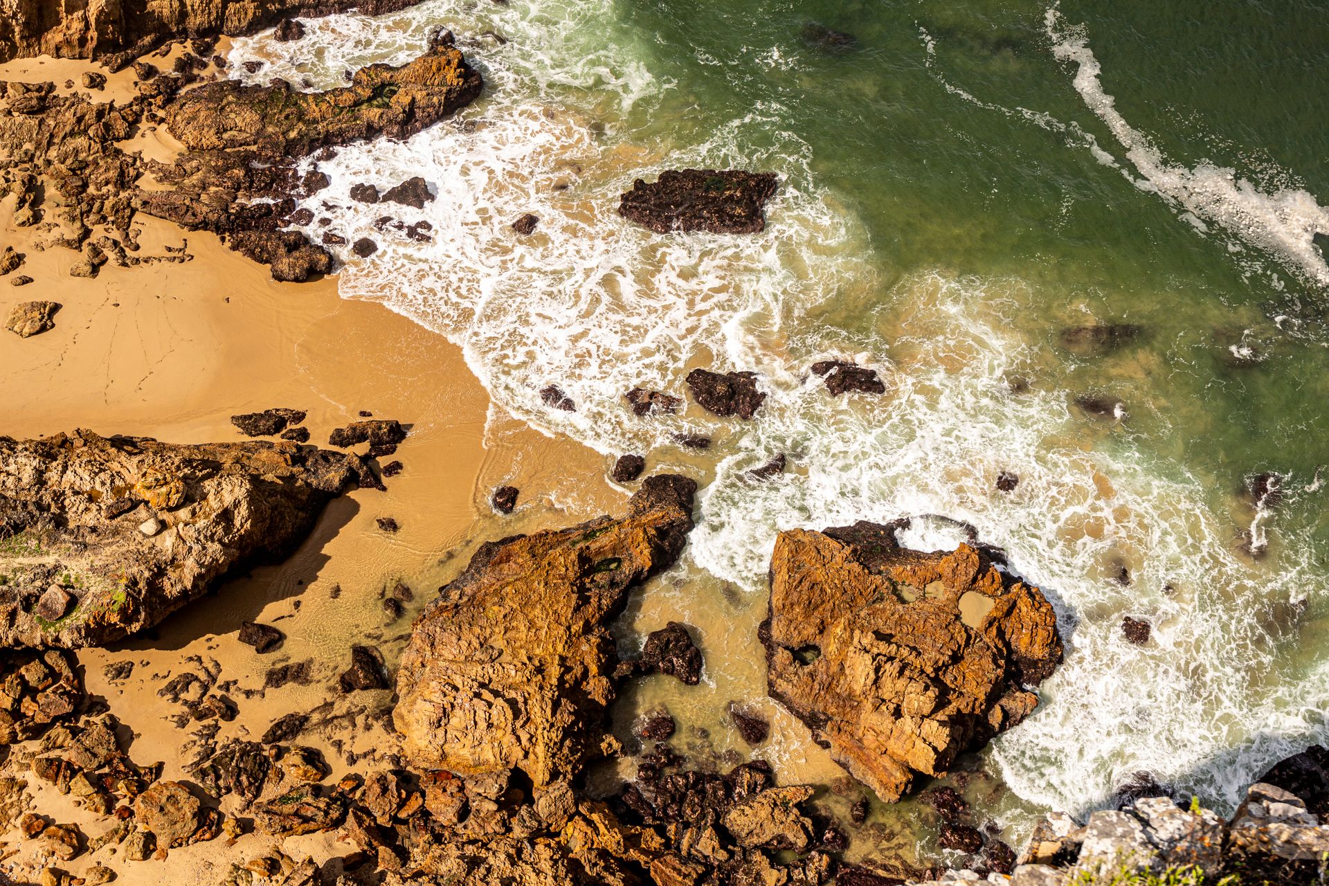 Stunning aerial view of South Africa's rocky Wild Coast