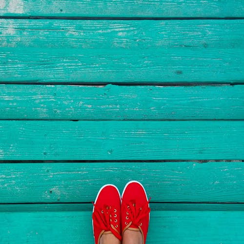 Free stock photo of color, path, red shoes