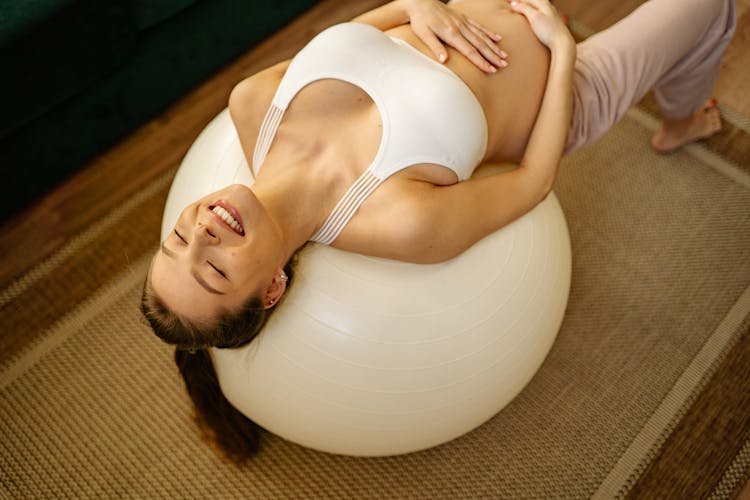 Pregnant Woman Doing Excercise 