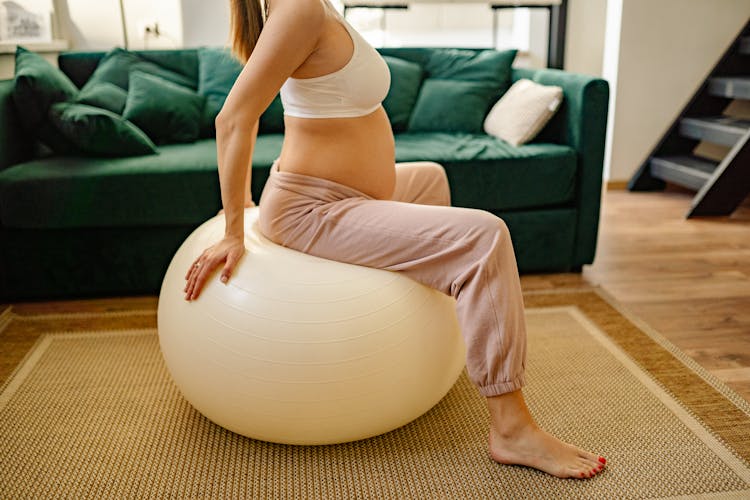 Pregnant Woman Doing Excercise 