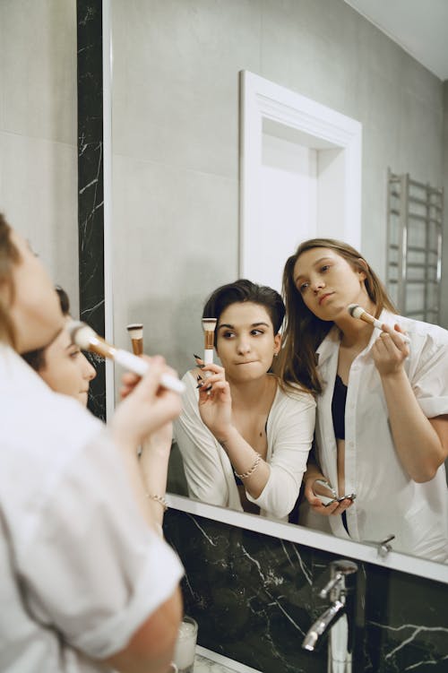 Women doing Make-up 