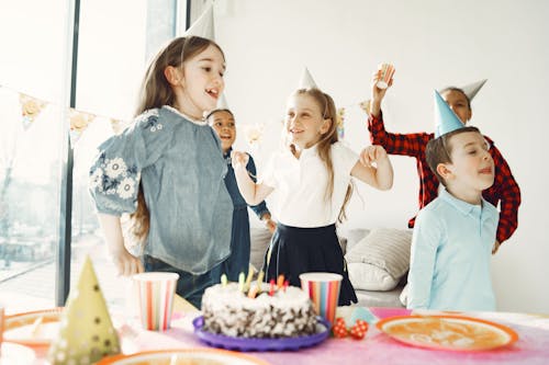 Free Children celebrating a Birthday  Stock Photo
