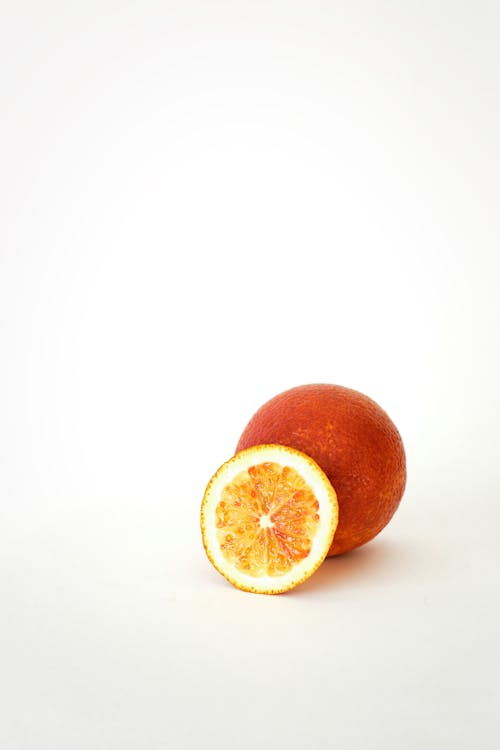 Sliced Orange on a White Surface 