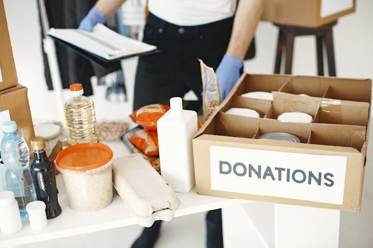 Close-up Photo Of Food Donations 