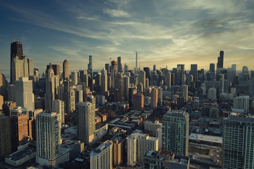 Aerial View of City Buildings