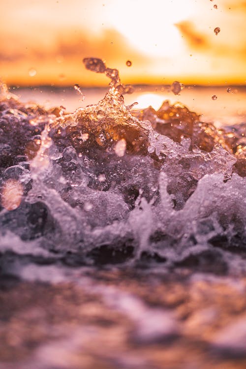 A Close-Up Shot of a Water Splash