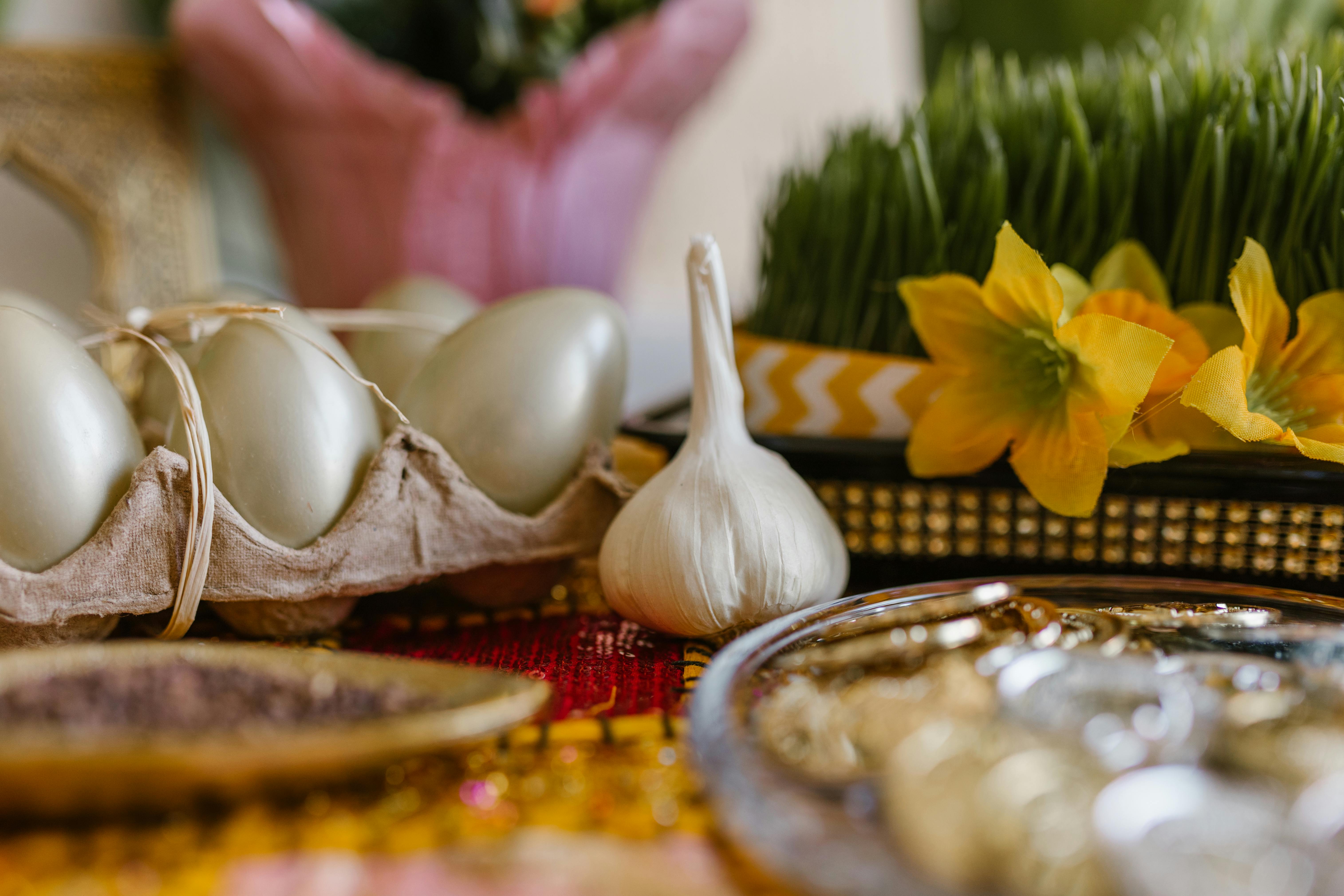 traditional symbolic items on table