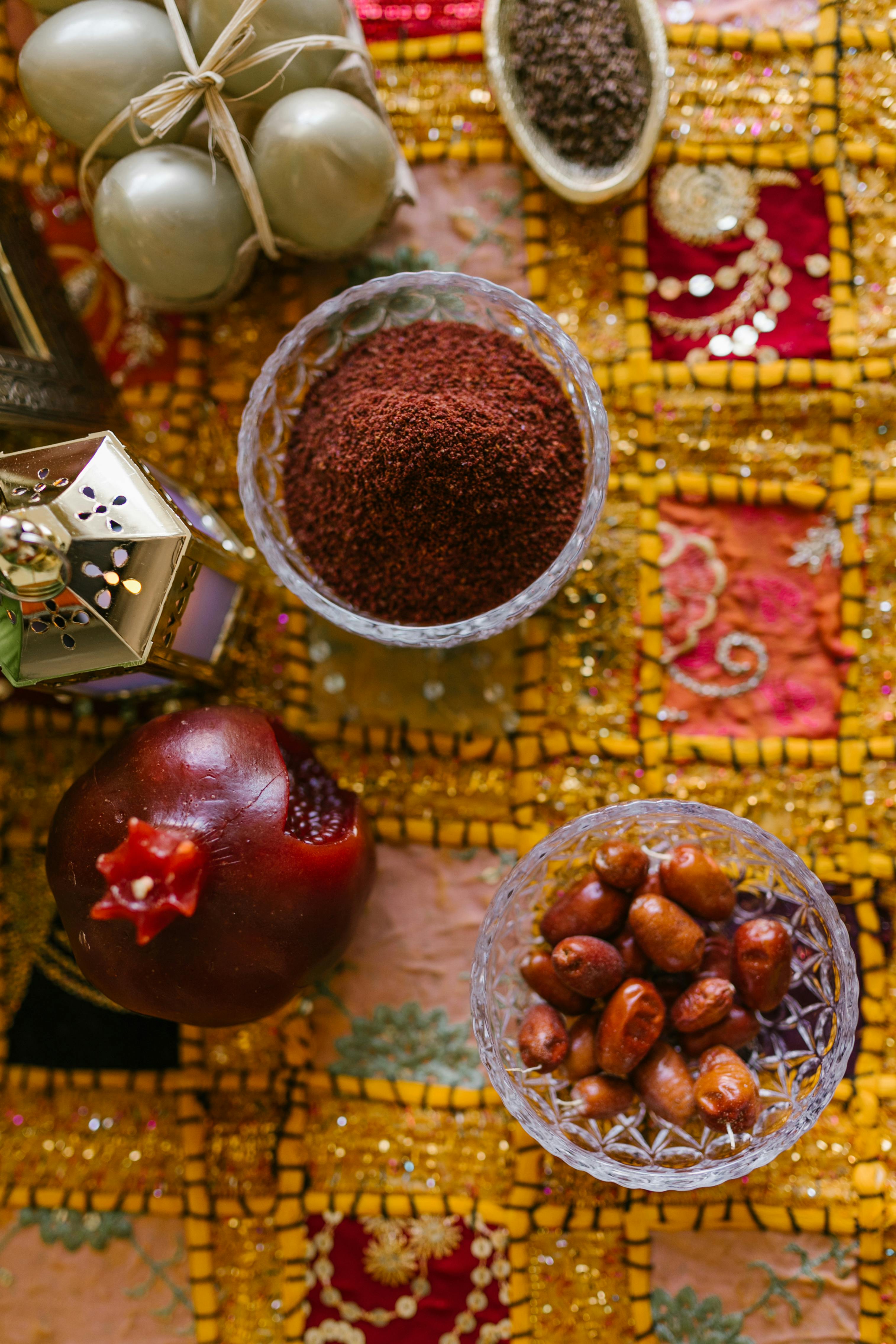 traditional food on table during nowruz