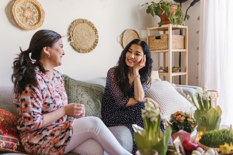 Two Women Having Relaxation Time