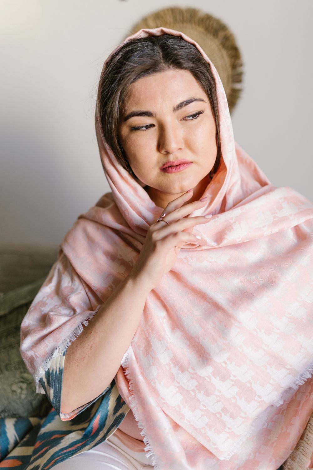 Portrait Of Woman in Pink Headscarf · Free Stock Photo