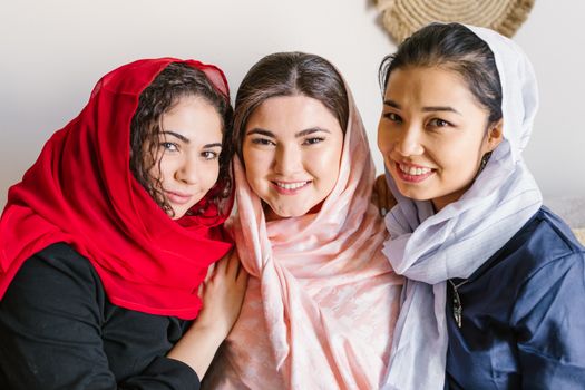 Three Women in Hijab Posing For Photo