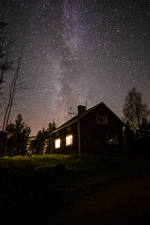 Gratis arkivbilde med longexpo, melkeveien, natt