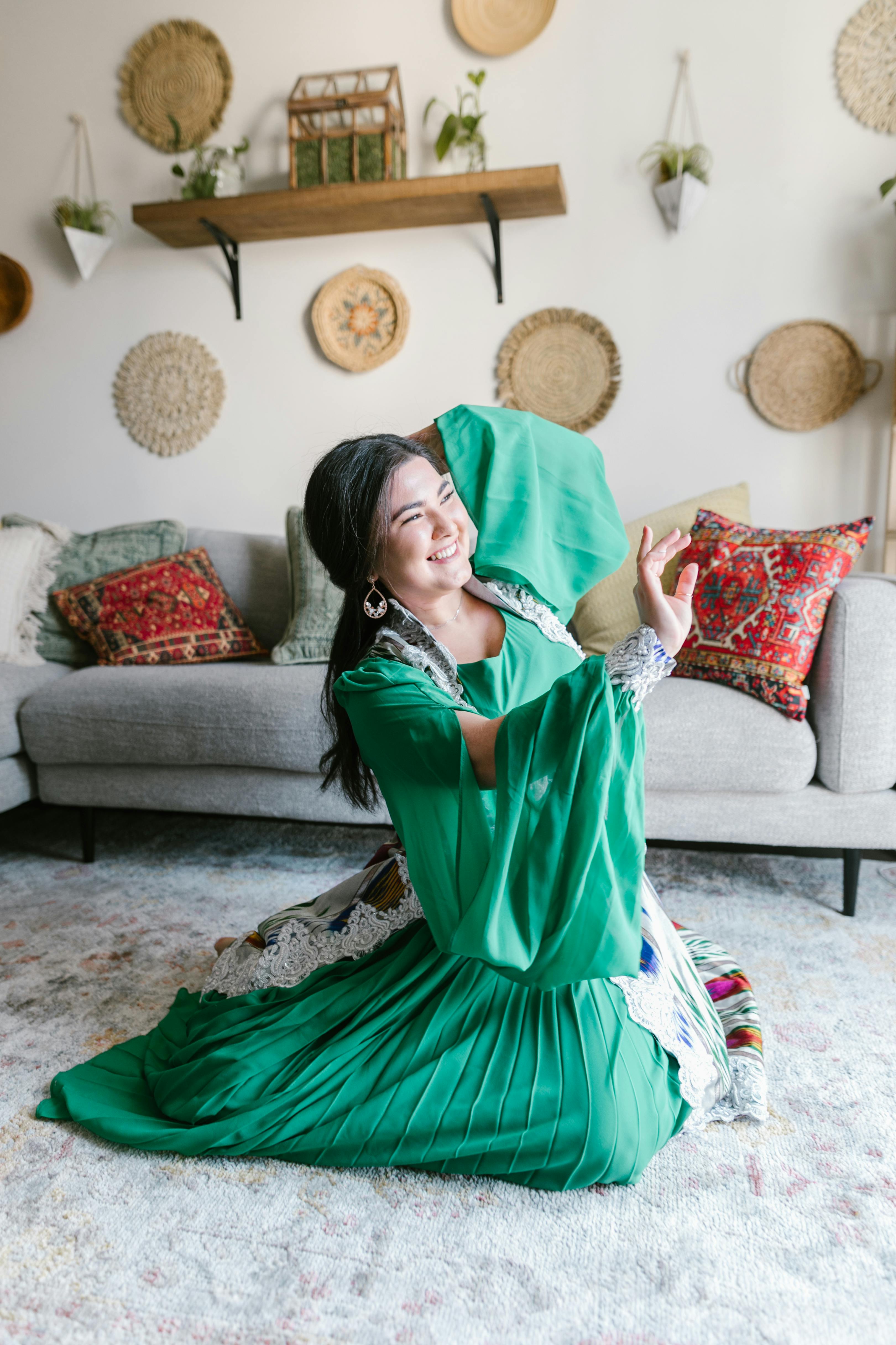 persian green dress Laleh - SF-780-LE main image 1