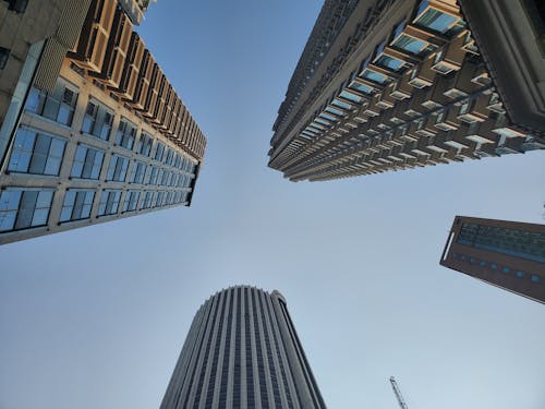 High Rise Buildings Across the Blue Sky