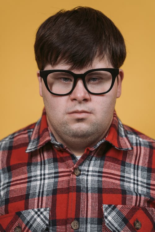 Portrait of a Man on a Yellow Background