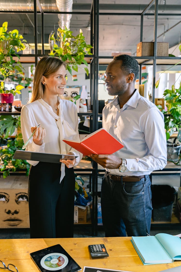 Employees Having Business Discussion