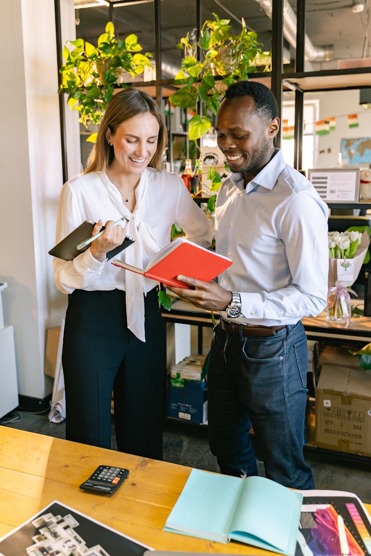 Employees Having Business Discussion