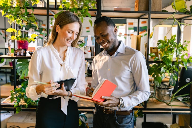 Employees Having Business Discussion