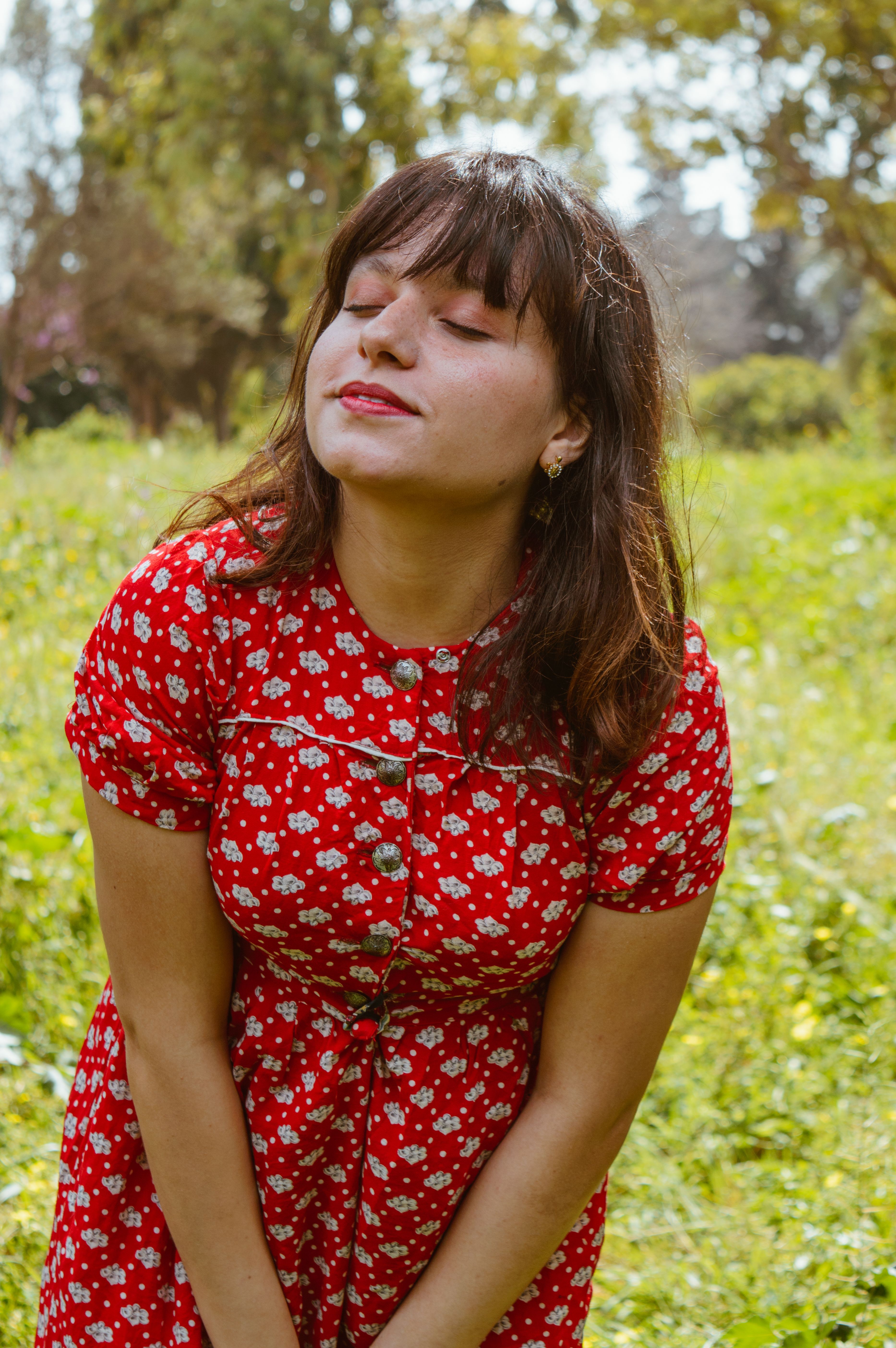 Gratis stockfoto met blijdschap, bloemetjesjurk, bomen Stockfoto