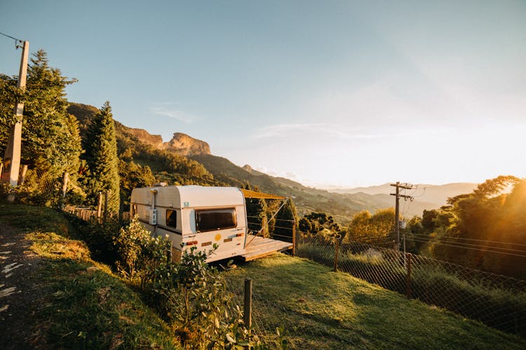 Scenic Campground On Hillside