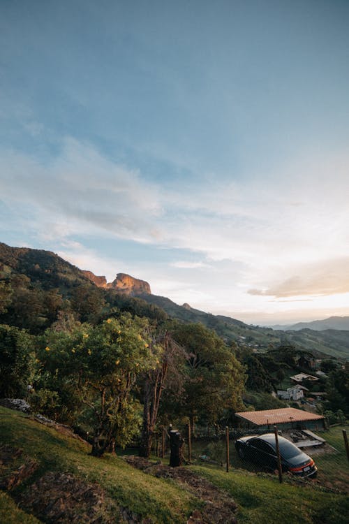 Photo of a Hill at Sunset