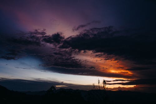 Scenic Dark Sky on Sunset