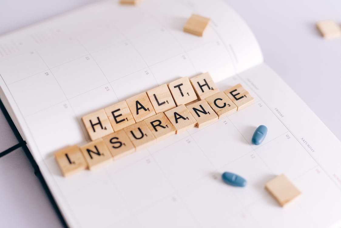 Health Insurance spelt over a reminder book