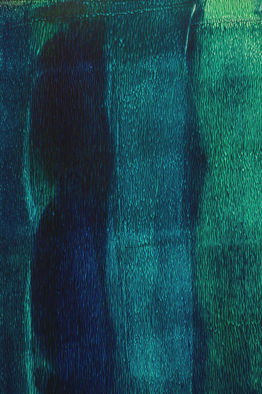 Deep green abstract painting print