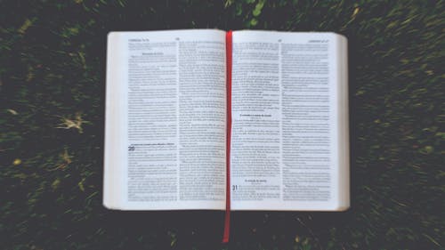 White Book With Bookmark