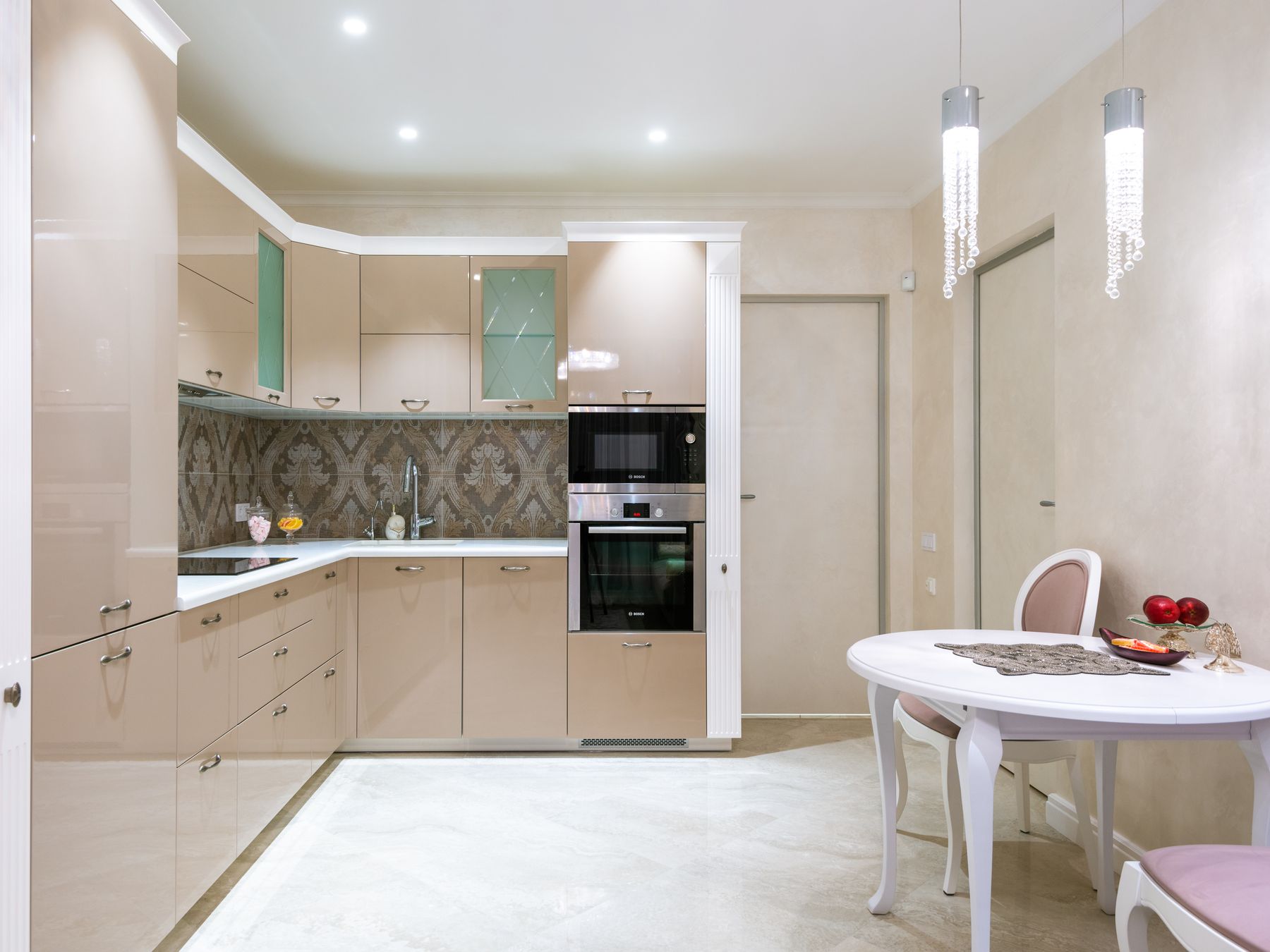 Kitchen Spraying in Waddon — surfaces prepped and cut in by hand
