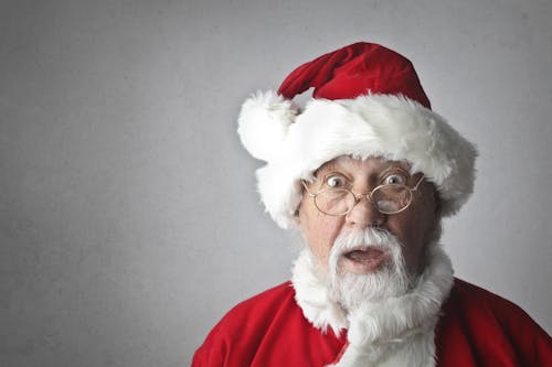 Free Man in Santa Claus Costume Stock Photo