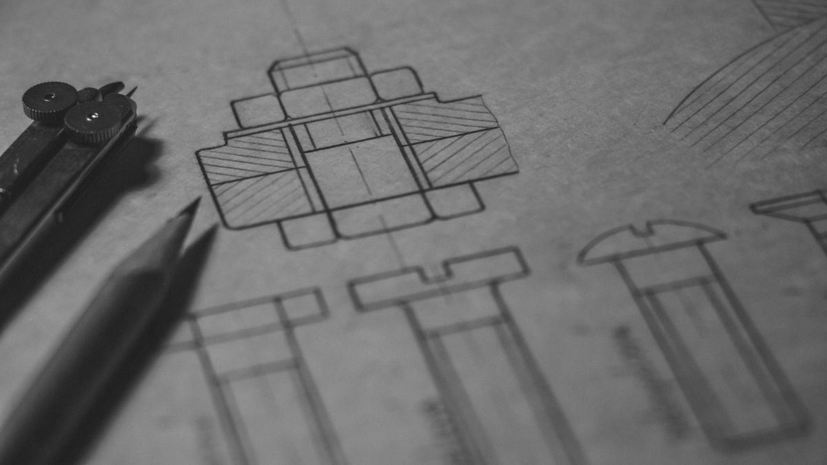 Dessin technique illustrant des composants mecaniques, similaire a une vue eclatee de piece motoculture