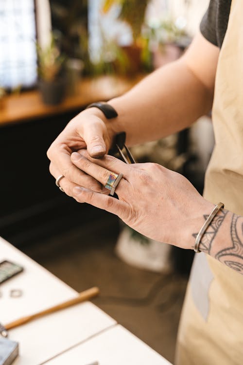 A Person Fitting a Ring