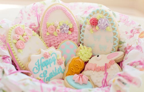 Free Close-Up Photography of Decorated Easter Cookies  Stock Photo