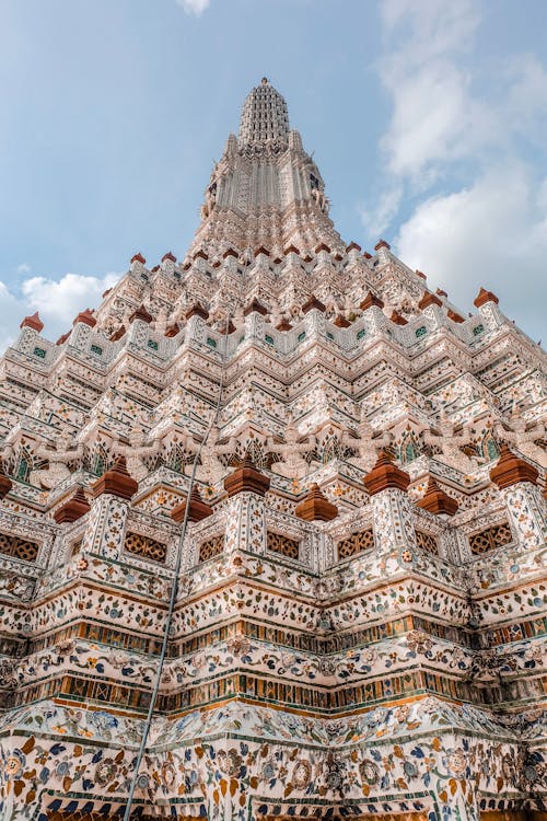 Low Angle Shot of Wat Arun in Bangkok, Thailand