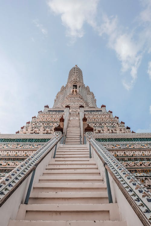Low Angle Shot of Wat Arun in Bangkok, Thailand

