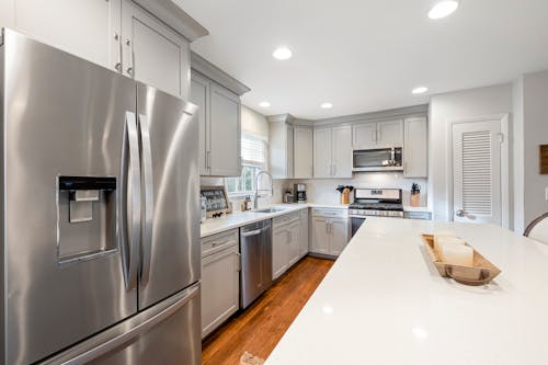 Free Interior of Modern Domestic Kitchen  Stock Photo