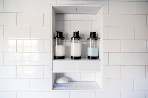 Shelves in the Wall in the Bathroom 